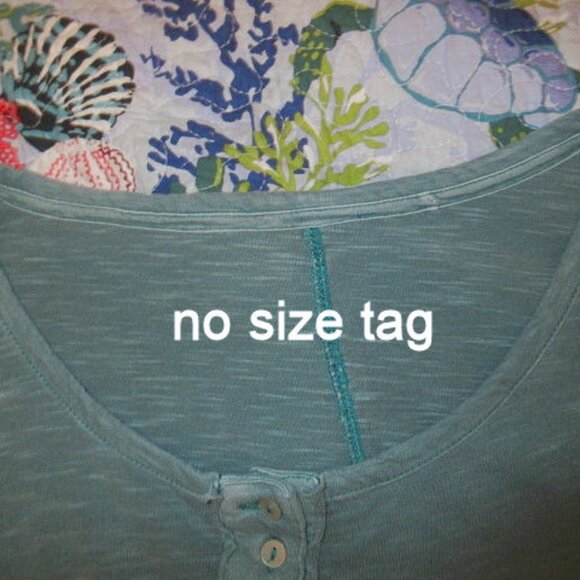 Sundance Embroidered Henley Top Size 1X Slub Knit Tunic Long Sleeves Boho - Picture 7 of 11